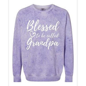 Blessed To Be Called Grandpa Gift Christmas Papa Gift Colorblast Crewneck Sweatshirt