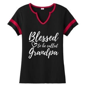 Blessed To Be Called Grandpa Gift Christmas Papa Gift Ladies Halftime Notch Neck Tee