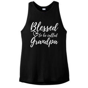 Blessed To Be Called Grandpa Gift Christmas Papa Gift Ladies PosiCharge Tri-Blend Wicking Tank