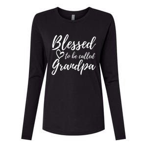 Blessed To Be Called Grandpa Gift Christmas Papa Gift Womens Cotton Relaxed Long Sleeve T-Shirt