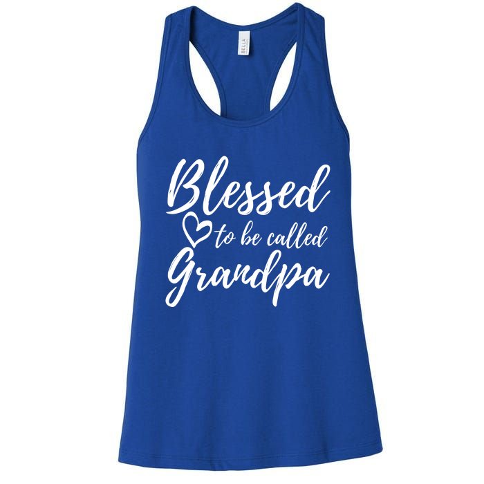 Blessed To Be Called Grandpa Gift Christmas Papa Gift Women's Racerback Tank