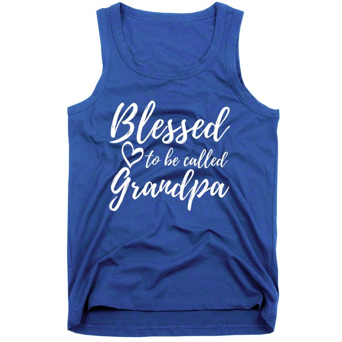 Blessed To Be Called Grandpa Gift Christmas Papa Gift Tank Top