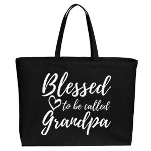 Blessed To Be Called Grandpa Gift Christmas Papa Gift Cotton Canvas Jumbo Tote