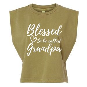 Blessed To Be Called Grandpa Gift Christmas Papa Gift Garment-Dyed Women's Muscle Tee