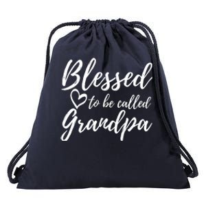 Blessed To Be Called Grandpa Gift Christmas Papa Gift Drawstring Bag