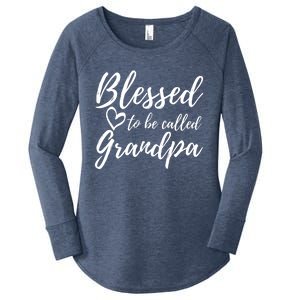 Blessed To Be Called Grandpa Gift Christmas Papa Gift Women's Perfect Tri Tunic Long Sleeve Shirt