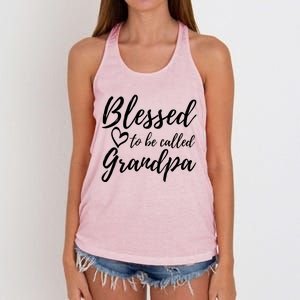 Blessed To Be Called Grandpa Gift Christmas Papa Gift Women's Knotted Racerback Tank