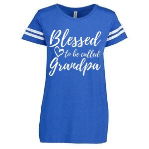 Blessed To Be Called Grandpa Gift Christmas Papa Gift Enza Ladies Jersey Football T-Shirt