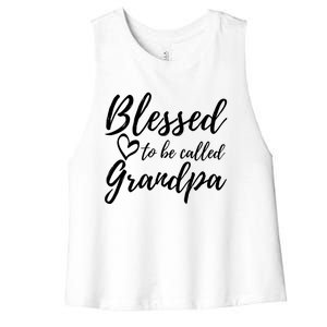 Blessed To Be Called Grandpa Gift Christmas Papa Gift Women's Racerback Cropped Tank