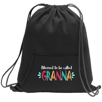 Blessed To Be Called Granna Mothers Day Sweatshirt Cinch Pack Bag