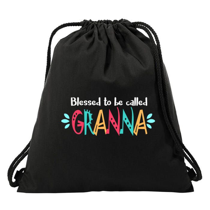 Blessed To Be Called Granna Mothers Day Drawstring Bag