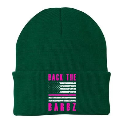 Back The Barbz Flag Love Barbs 4th Of July Knit Cap Winter Beanie