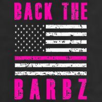 Back The Barbz Flag Love Barbs 4th Of July 7 Panel Mesh Trucker Snapback Hat