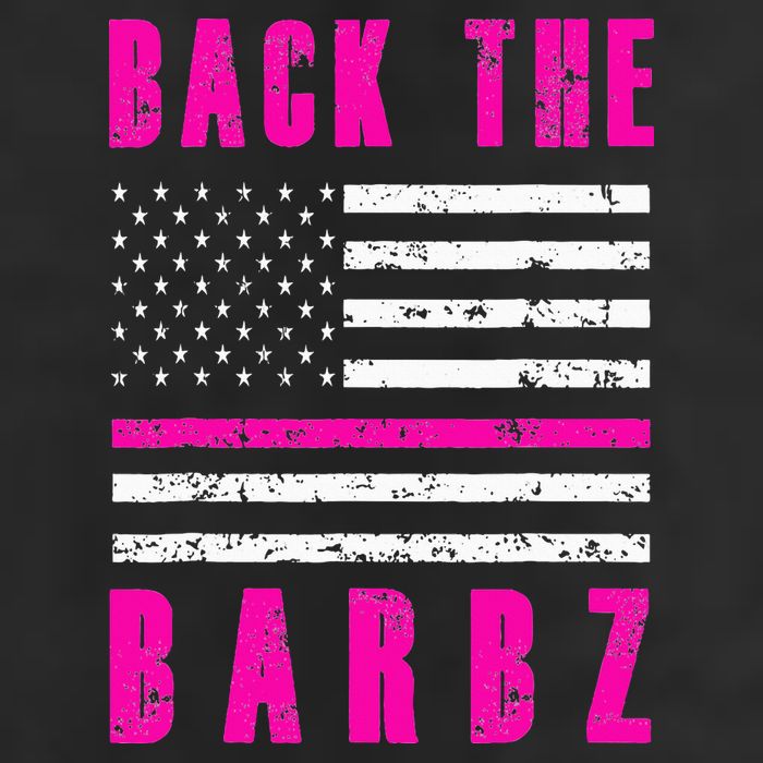 Back The Barbz Flag Love Barbs 4th Of July 7 Panel Mesh Trucker Snapback Hat