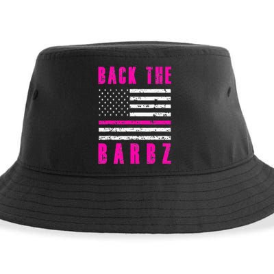 Back The Barbz Flag Love Barbs 4th Of July Sustainable Bucket Hat