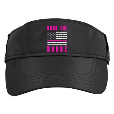 Back The Barbz Flag Love Barbs 4th Of July Adult Drive Performance Visor