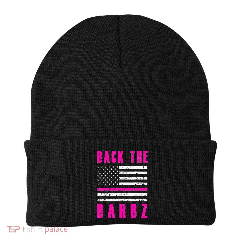 Back The Barbz Flag Love Barbs 4th Of July Beanie
