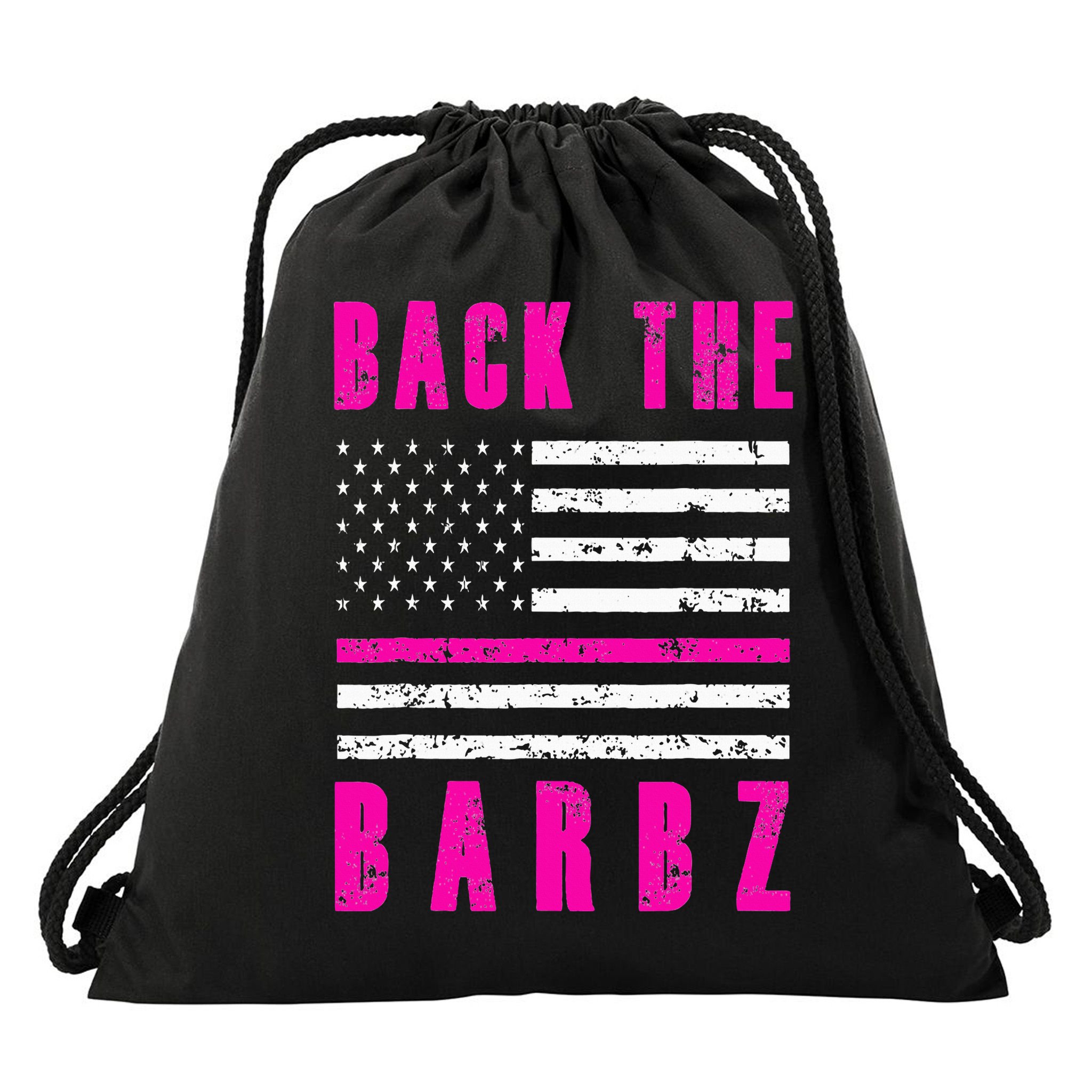 Back The Barbz Flag Love Barbs 4th Of July Drawstring Bag