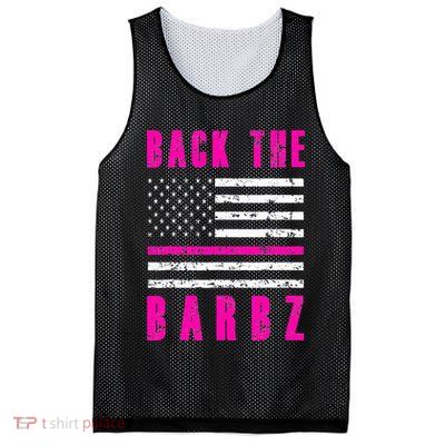 Back The Barbz Flag Love Barbs 4th Of July Mesh Reversible Basketball Jersey Tank