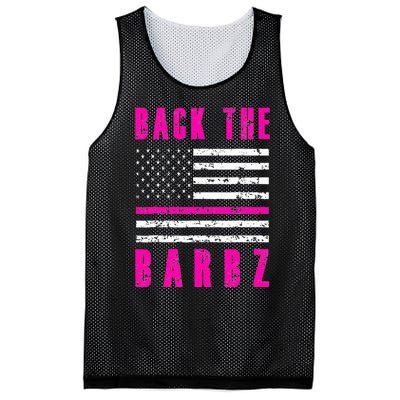 Back The Barbz Flag Love Barbs 4th Of July Mesh Reversible Basketball Jersey Tank