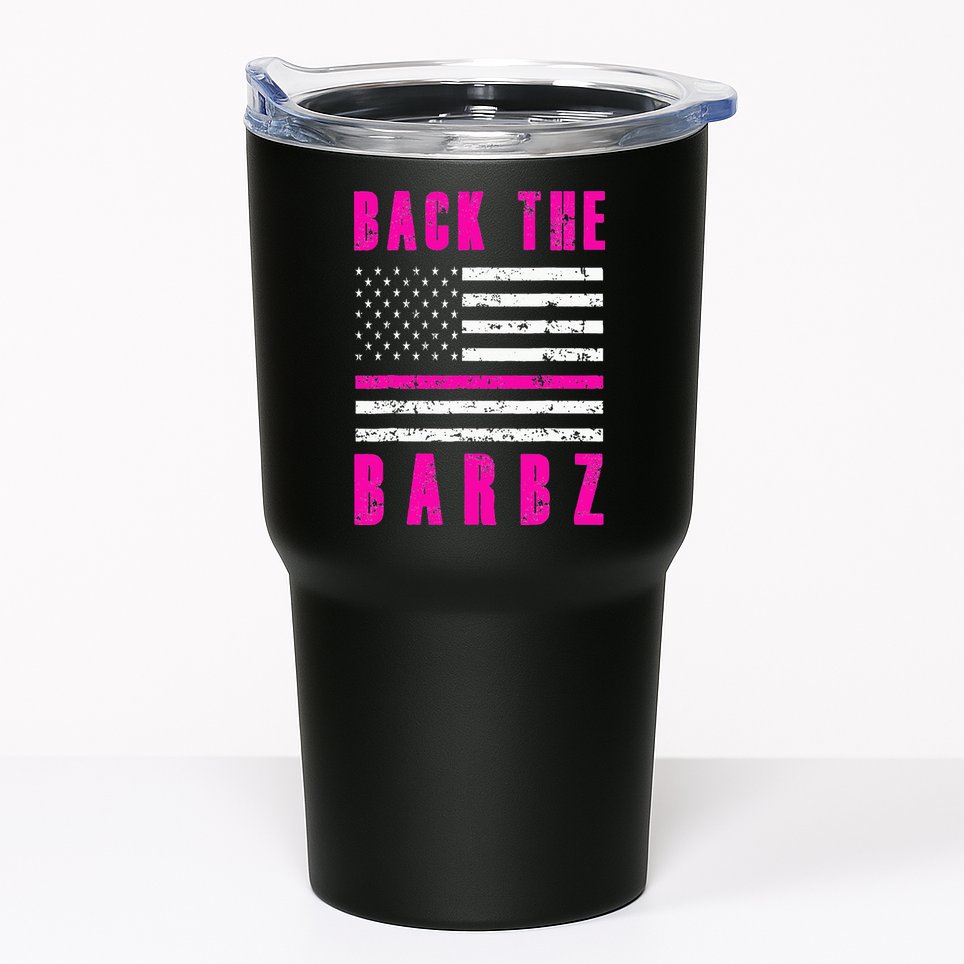 Back The Barbz Flag Love Barbs 4th Of July Tumbler