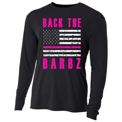 Back The Barbz Flag Love Barbs 4th Of July Cooling Performance Long Sleeve Crew