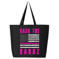 Back The Barbz Flag Love Barbs 4th Of July 25L Jumbo Tote