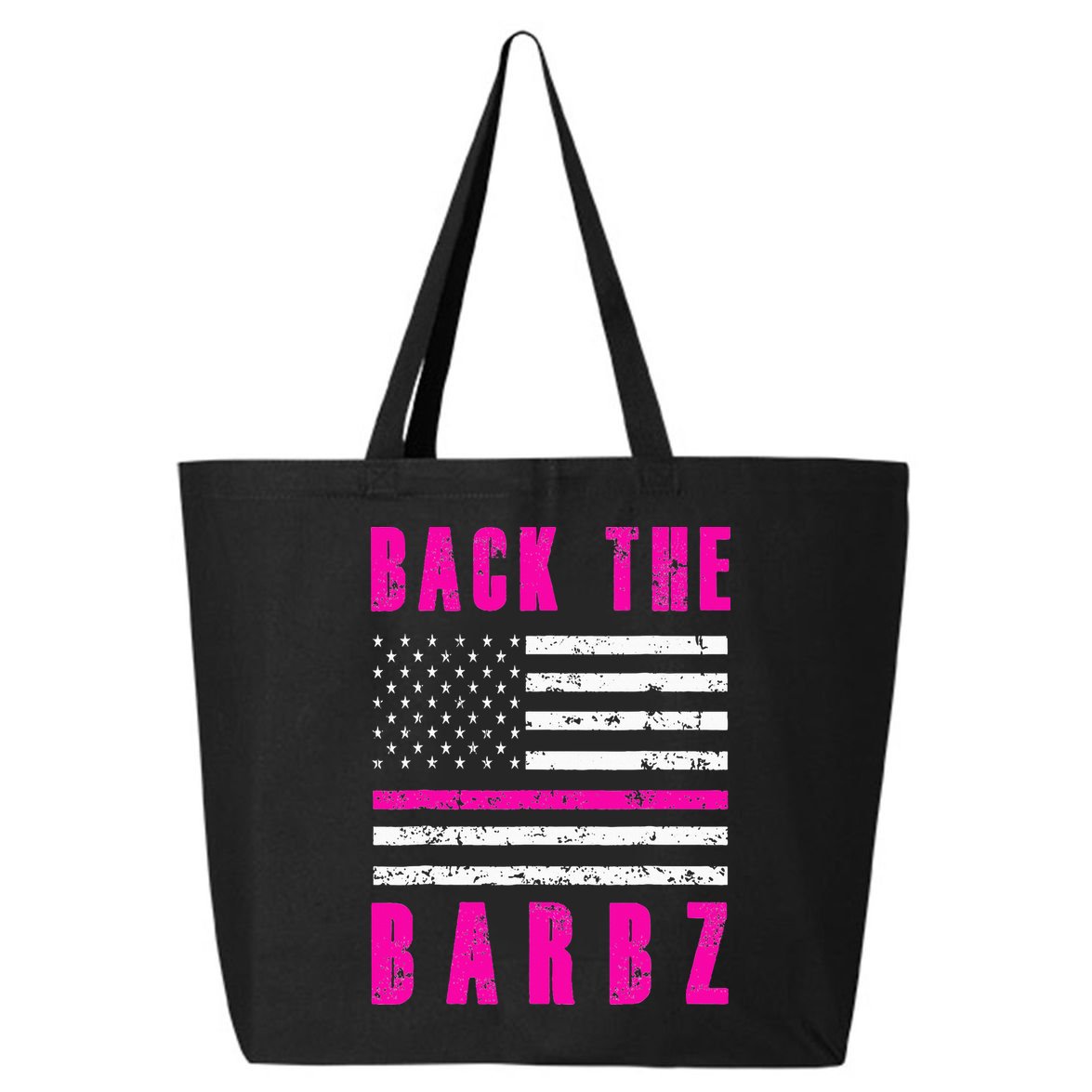 Back The Barbz Flag Love Barbs 4th Of July 25L Jumbo Tote