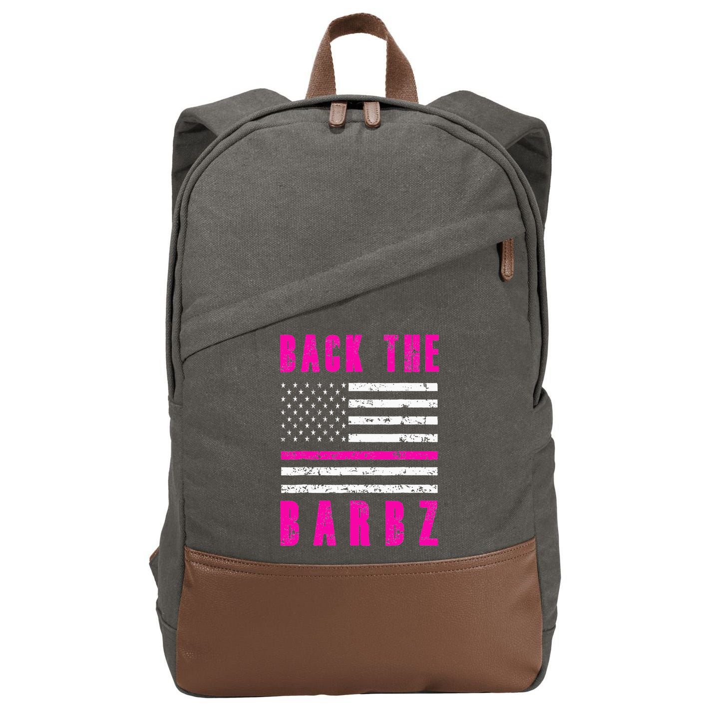 Back The Barbz Flag Love Barbs 4th Of July Cotton Canvas Backpack