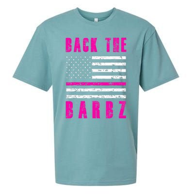 Back The Barbz Flag Love Barbs 4th Of July Sueded Cloud Jersey T-Shirt