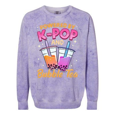 Bubble Tea Boba K POP Music Lover Korean Milk Anime Gift Colorblast Crewneck Sweatshirt