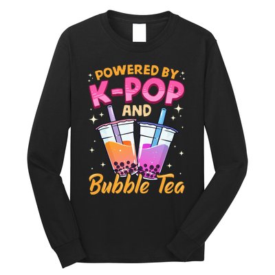 Bubble Tea Boba K POP Music Lover Korean Milk Anime Gift Long Sleeve Shirt