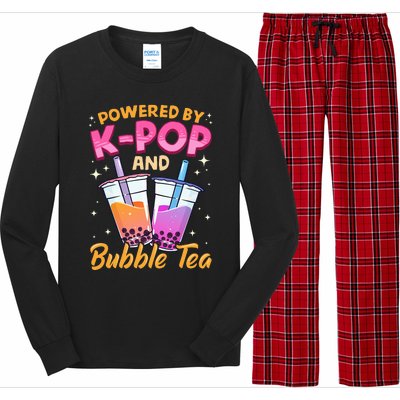 Bubble Tea Boba K POP Music Lover Korean Milk Anime Gift Long Sleeve Pajama Set