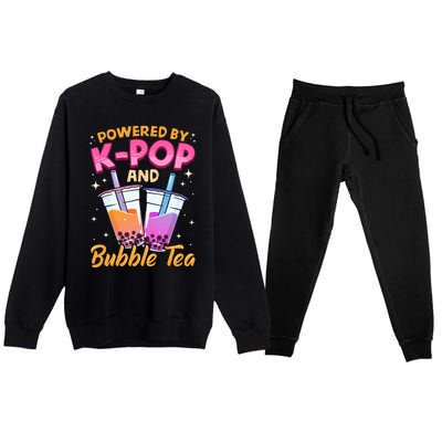 Bubble Tea Boba K POP Music Lover Korean Milk Anime Gift Premium Crewneck Sweatsuit Set