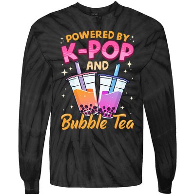 Bubble Tea Boba K POP Music Lover Korean Milk Anime Gift Tie-Dye Long Sleeve Shirt