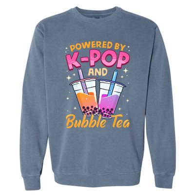 Bubble Tea Boba K POP Music Lover Korean Milk Anime Gift Garment-Dyed Sweatshirt