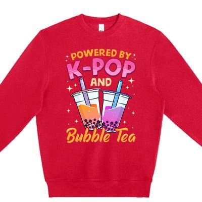 Bubble Tea Boba K POP Music Lover Korean Milk Anime Gift Premium Crewneck Sweatshirt