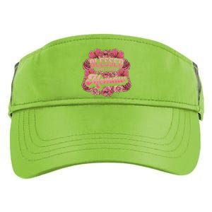 Blessed To Be Called Memaw Floral Cute Mothers Day Funny Gift Adult Drive Performance Visor