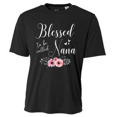 Blessed To Be Nana Women Grandma MotherS Day Christmas Cooling Performance Crew T-Shirt