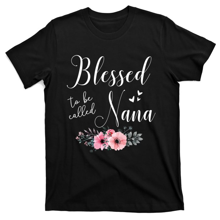 Blessed To Be Nana Women Grandma MotherS Day Christmas T-Shirt