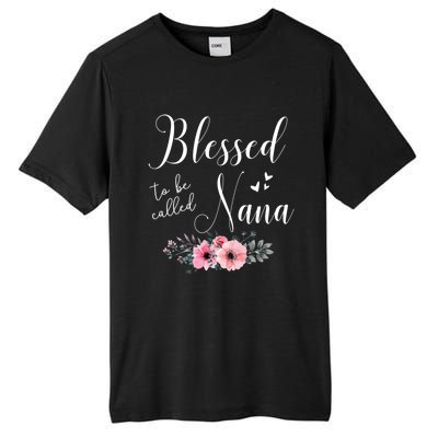 Blessed To Be Nana Women Grandma MotherS Day Christmas Tall Fusion ChromaSoft Performance T-Shirt