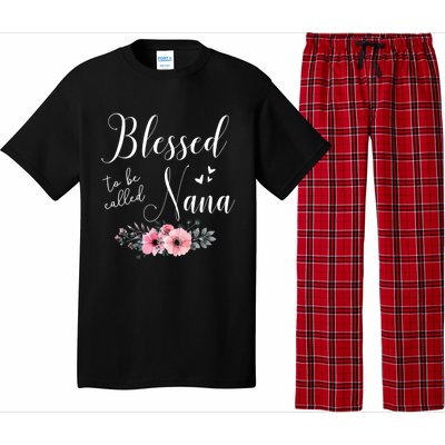 Blessed To Be Nana Women Grandma MotherS Day Christmas Pajama Set