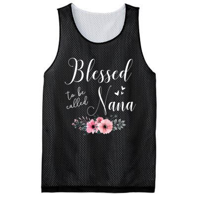 Blessed To Be Nana Women Grandma MotherS Day Christmas Mesh Reversible Basketball Jersey Tank