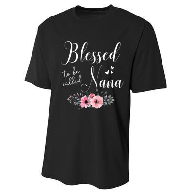 Blessed To Be Nana Women Grandma MotherS Day Christmas Performance Sprint T-Shirt