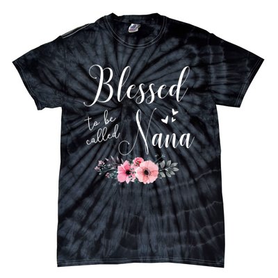 Blessed To Be Nana Women Grandma MotherS Day Christmas Tie-Dye T-Shirt