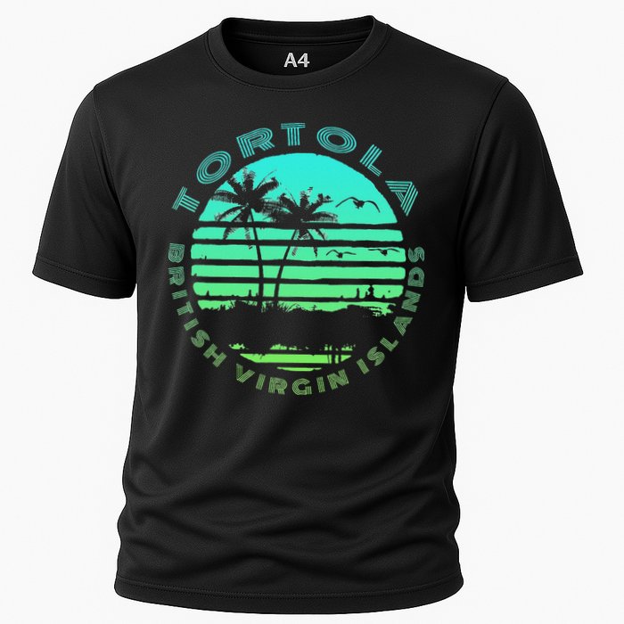Bvi Tortola British Caribbean Island Souvenir Cooling Performance Crew T-Shirt