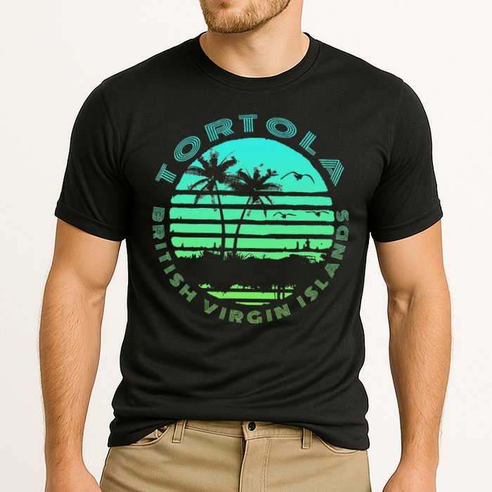 Bvi Tortola British Caribbean Island Souvenir Cooling Performance Crew T-Shirt