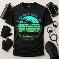Bvi Tortola British Caribbean Island Souvenir Cooling Performance Crew T-Shirt