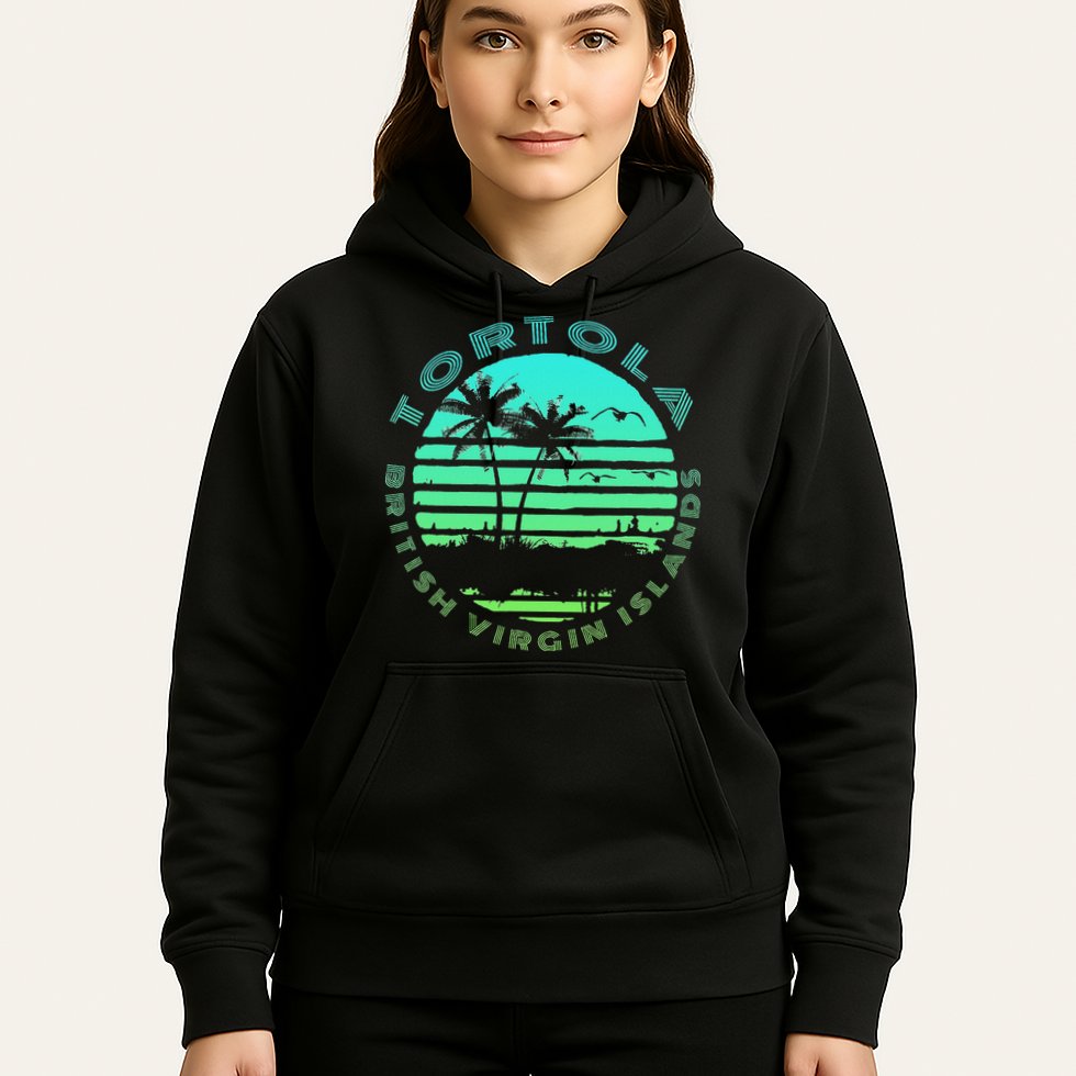 Bvi Tortola British Caribbean Island Souvenir Hoodie