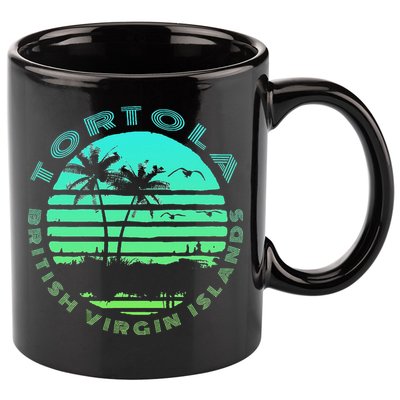 Bvi Tortola British Caribbean Island Souvenir 11oz C Handle Ceramic Mug